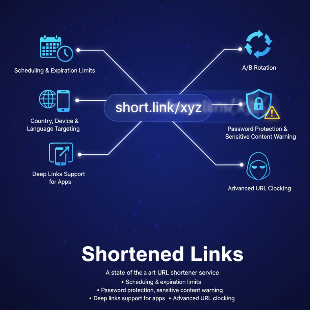 Screenshot of the app short URL editing page